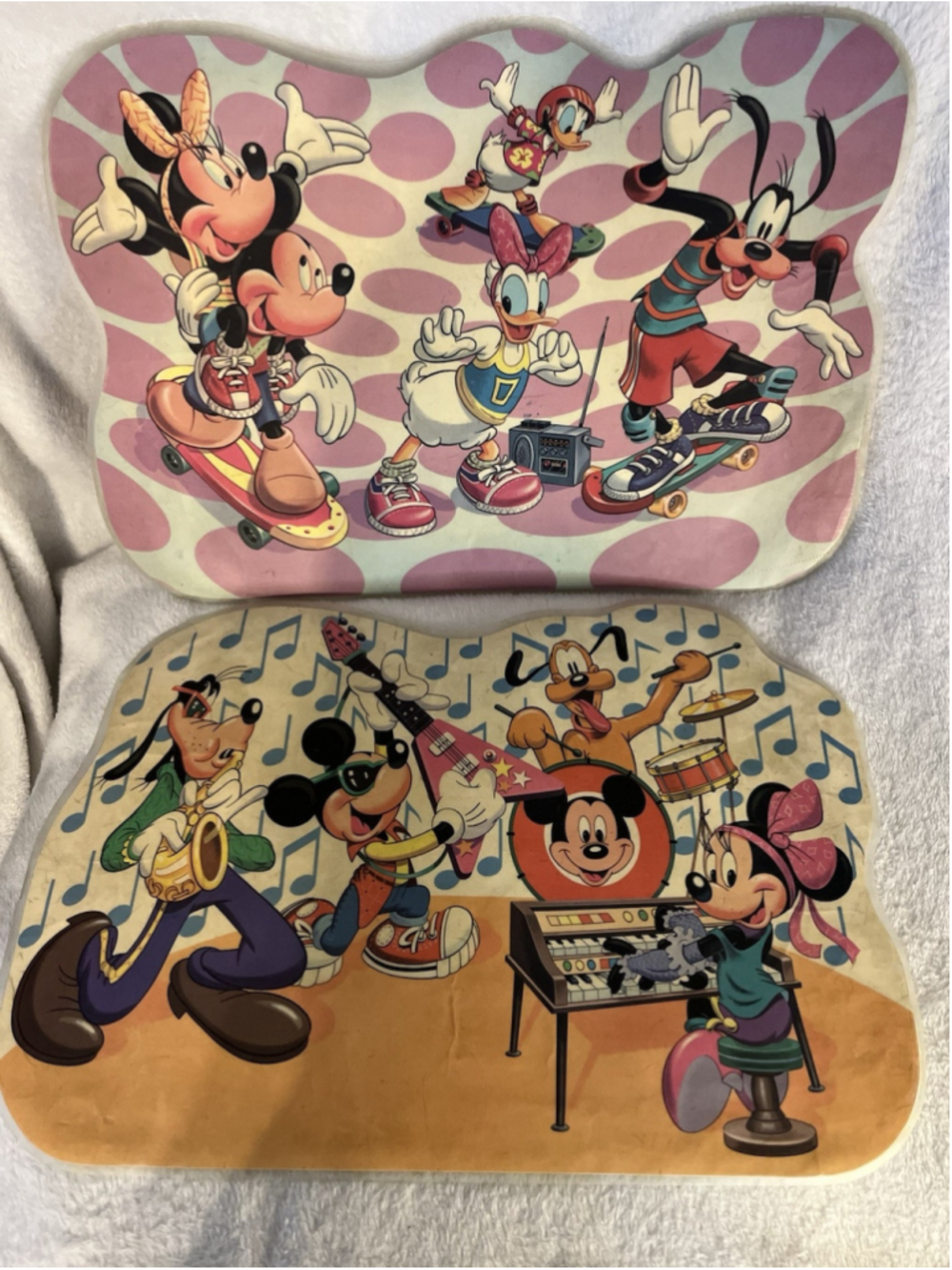 Vintage Disney Mickey Mouse Donald Duck Activity Placemats 1980S SET OF 2 SEE - Picture 8 of 16